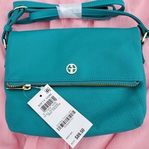 Giani Bernini Leather Zipper Flap Crossbody bag